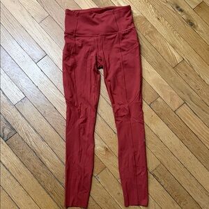 NEVER WORN Lululemon High-Waisted burnt orange  Leggings
